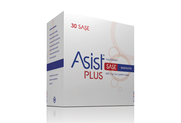 ASIST PLUS 600 mg toz içeren 10 saşe kutu görseli