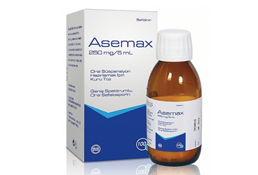 ASEMAX 250mg/5ml 100ml oral süspansiyon hazırlamak için kuru toz kutu görseli