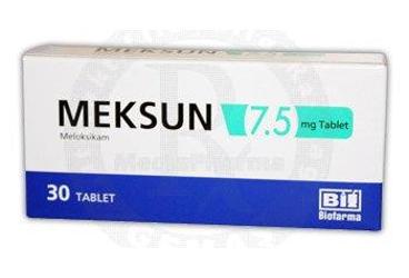 MEKSUN 7.5 mg 30 tablet kutu görseli