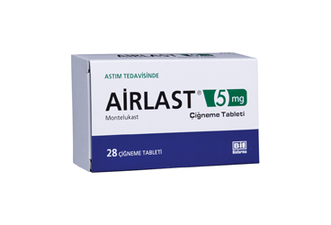 AIRLAST 5 mg 28 çiğneme tableti kutu görseli
