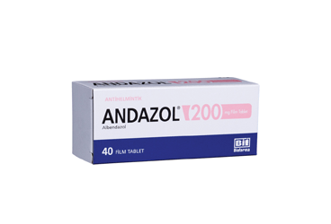 ANDAZOL 200 mg 40 film tablet kutu görseli