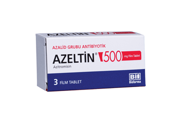 AZELTIN 500 mg 3 film tablet kutu görseli