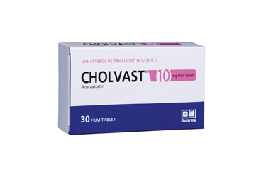 CHOLVAST 10 mg 30 film tablet kutu görseli