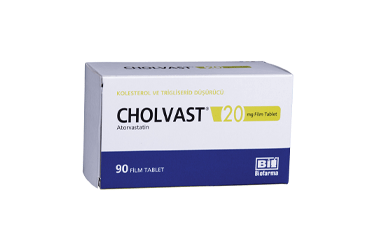 CHOLVAST 20 mg 90 film tablet kutu görseli