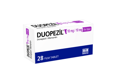 DUOPEZIL 10 mg/10 mg 28 film kaplı tablet kutu görseli