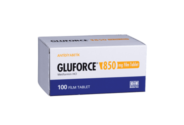GLUFORCE 850 mg 100 film tablet kutu görseli