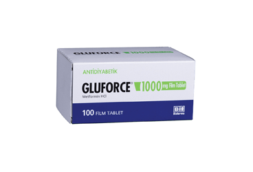 GLUFORCE 1000 mg 100 film tablet kutu görseli