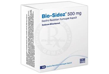 BIO-SIDOZ 500 mg gastro rezistan yumuşak kapsül (100 kapsül) kutu görseli