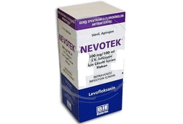 NEVOTEK 500 mg/100 ml IV infüzyon çözelti içeren flakon kutu görseli