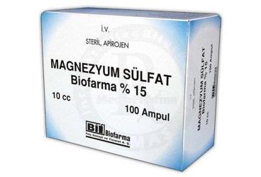 MAGNEZYUM SULFAT % 15 100 ampül kutu görseli