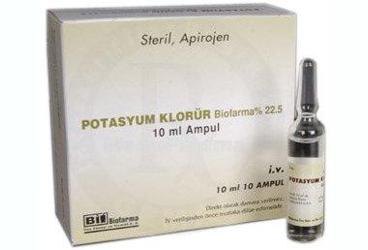 potasyum klorür BIOFARMA %22.5 10 ml 10 ampül kutu görseli