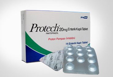 PROTECH 20 mg 28 enterik kaplı tablet kutu görseli