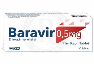 BARAVIR 0.5 mg film kaplı tablet kutu görseli