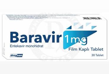BARAVIR 1 mg film kaplı tablet kutu görseli