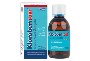 KLOROBEN FORT 3 mg/ml + 2mg/ml 200 ml gargara kutu görseli