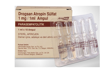 ATROPIN SULFAT 1 mg 1 ml 100 ampül {Drogsan} kutu görseli