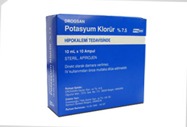 potasyum klorür %7.5 10 ml ampül kutu görseli