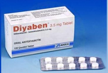 DIYABEN 3.5 mg 120 tablet kutu görseli