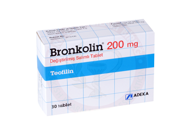BRONKOLIN 200 mg retard 30 tablet kutu görseli