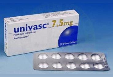 UNIVASC 7.5 mg 20 tablet kutu görseli