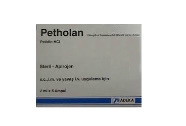 PETHOLAN 100 mg/2 ml enjeksiyonluk çözelti içeren ampül (5 ampül) kutu görseli