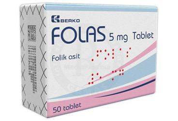 FOLAS 5 mg tablet (50 adet) kutu görseli