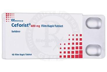 CEFORIST 600 mg film kaplı tablet (10 tablet) kutu görseli