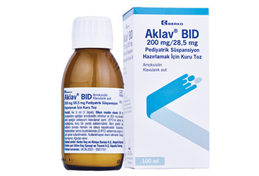 AKLAV BID 200 mg/28.5 mg fortpediatrik süspansiyon hazırlamak için kuru toz (100 ml) kutu görseli