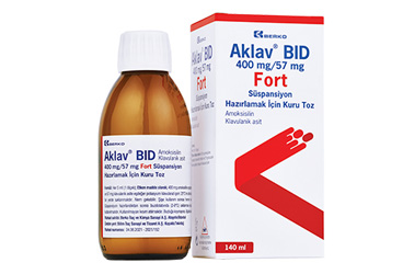 AKLAV BID 400 mg/57 mg fortsüspansiyon hazırlamak için kuru toz (140 ml) kutu görseli