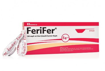 FERIFER 100 mg/5 ml oral çözelti içeren 30 kaşık kutu görseli