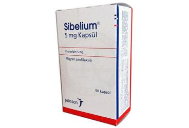 SIBELIUM 5 mg 50 kapsül kutu görseli