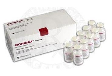 DORIBAX 500 mg IV inf.çöz. için toz içeren 10 flakon kutu görseli