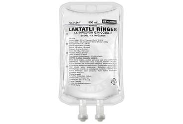 POLIFLEKS LAKTATLI RINGER solüsyonu 500 ml (pvc torba) setsiz kutu görseli