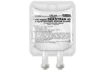 POLIFLEKS DEKSTRAN 40 IZOTONIK Sodyum Klorür solüsyon 150 ml setli(PVC) kutu görseli