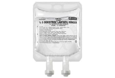 POLIFLEKS %5 DEKSTROZ LAKTATLI RINGER IV inf. için çöz. 100 ml (setsiz) kutu görseli