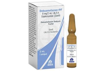 DEKSAMETAZON-PF 8 mg/2 ml I.M./I.V enjeksiyonluk çözelti kutu görseli