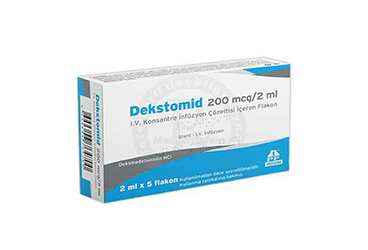 DEXTOMID 200 mcg/ 2 ml 5 flakon kutu görseli