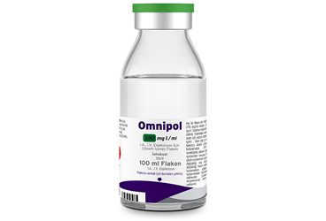 OMNIPOL 350 mg/ml IA.IV enj. için çözelti içeren flakon 100 ml { 8699606775584 } kutu görseli