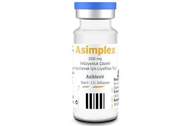 ASIMPLEX 250 mg enjeksiyonluk çözelti hazırlamak için liyofilize toz (1 flakon) kutu görseli