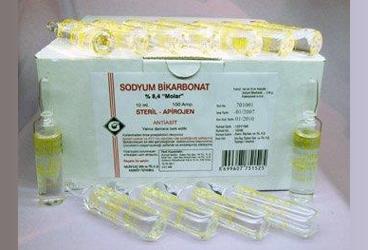 SODYUM BIKARBONAT % 8.4 100 ampül kutu görseli
