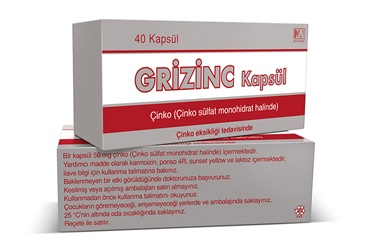GRIZINC 40 kapsül kutu görseli