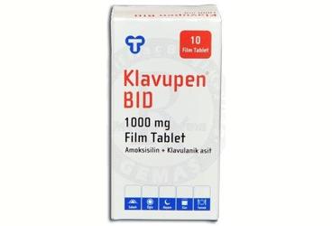 KLAVUPEN BID 1000 mg 10 film tablet kutu görseli