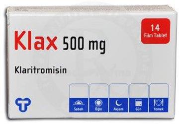 KLAX 500 mg 14 tablet kutu görseli