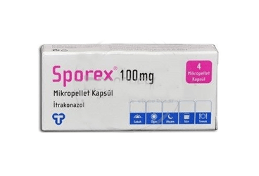 SPOREX 100 mg 4 mikropellet kapsül kutu görseli