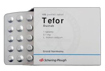 TEFOR DUOTAB 0.1 mg 100 tablet {Merck} kutu görseli