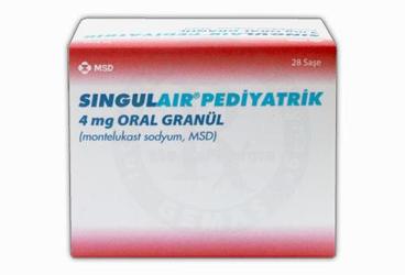 SINGULAIR 4 mg pediyatrik oral granül 28 saşe kutu görseli