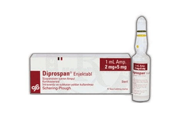 DIPROSPAN enjektabl süspansiyon içeren 1 ml ampül kutu görseli
