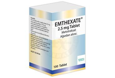 EMTHEXATE 2.5 mg 100 tablet kutu görseli