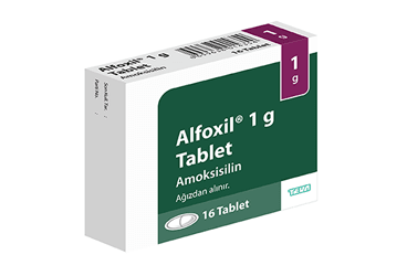 ALFOXIL 1 gr 16 tablet { Teva } kutu görseli