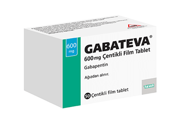 GABATEVA 600 mg 50 çentikli film tablet kutu görseli